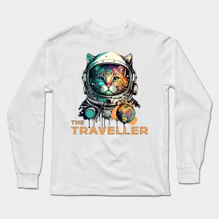 Cat space traveller Long Sleeve T-Shirt